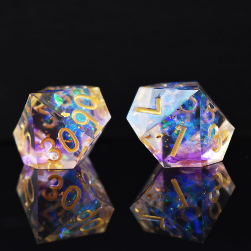 Load image into Gallery viewer, Astral Projection Sharp-Edged Resin Dice Set
