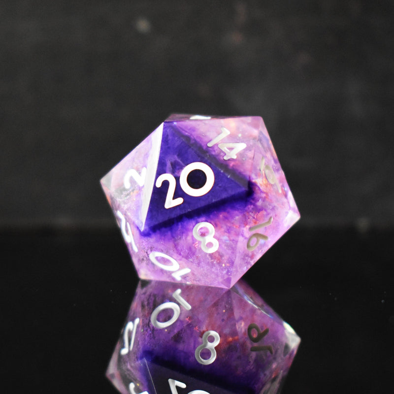 Load image into Gallery viewer, Crown of Madness Sharp-Edged Resin Dice Set
