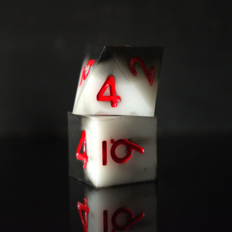 Load image into Gallery viewer, Darkvision Sharp-Edged Resin Dice Set
