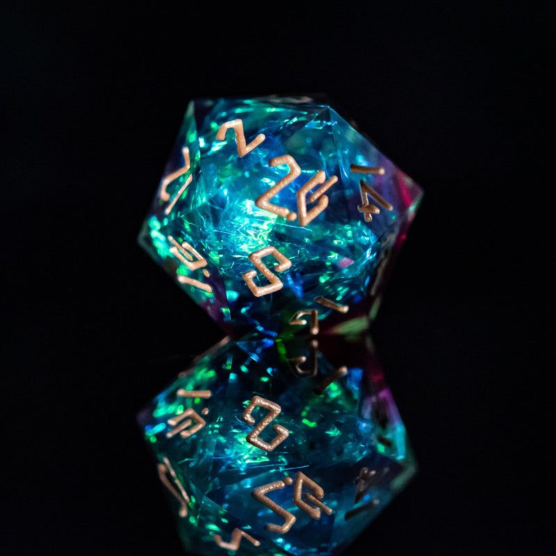 Load image into Gallery viewer, Eldritch Blast Sharp-Edged Resin Dice Set
