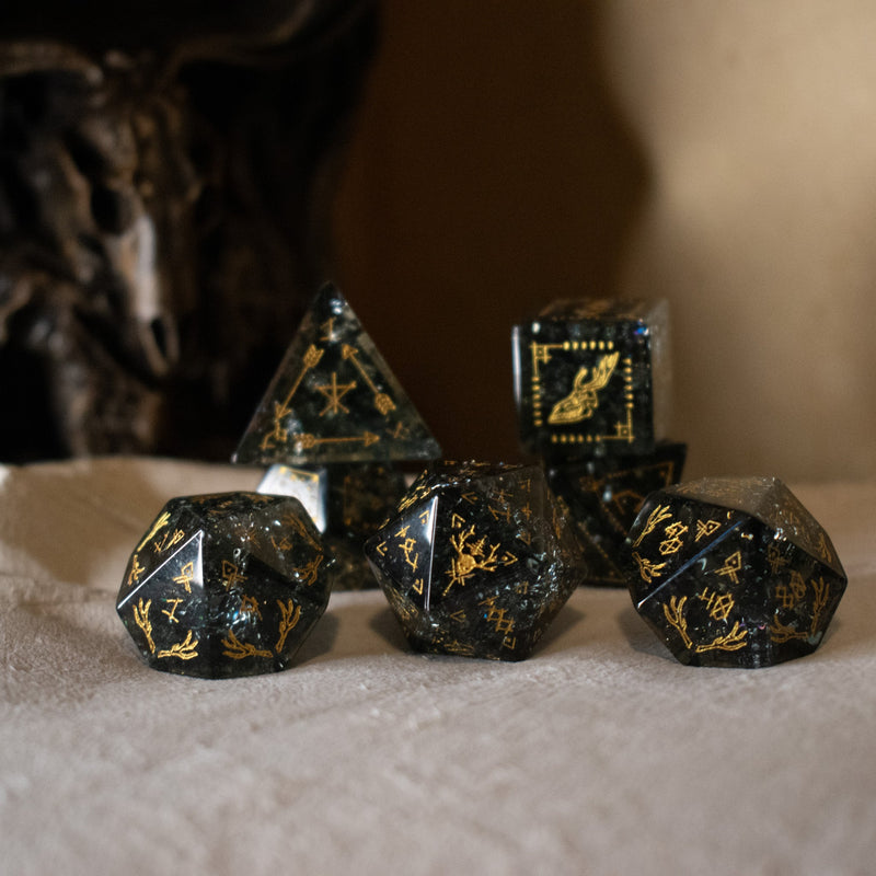 Load image into Gallery viewer, Wendigo Shattered Glass Dice Set
