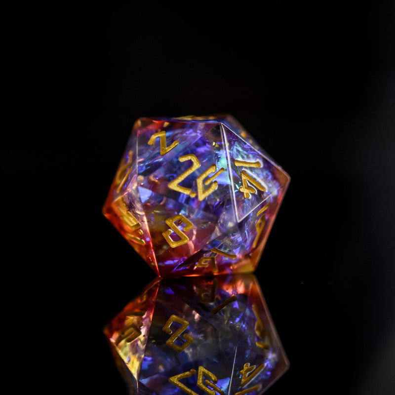 Load image into Gallery viewer, Ethereal Light Sharp-Edged Resin Dice Set
