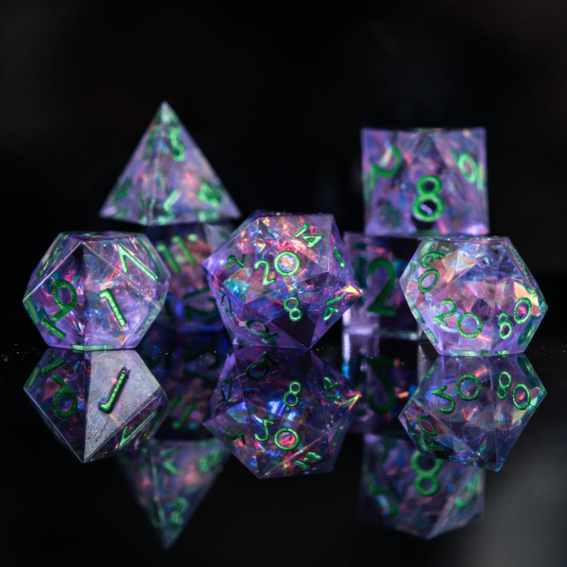 Load image into Gallery viewer, Galactic Shatter Sharp-Edged Resin Dice Set
