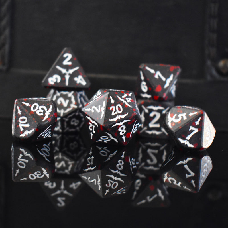 Load image into Gallery viewer, Sword of the Blood Hunter Metal Dice Set
