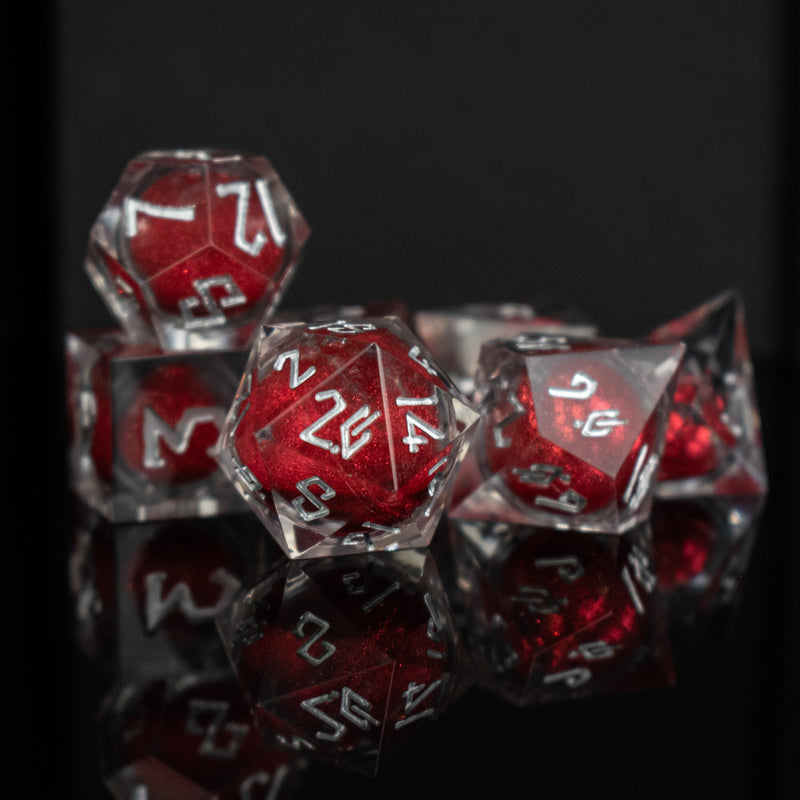 Load image into Gallery viewer, Ruby Slipper Liquid Core Dice Set
