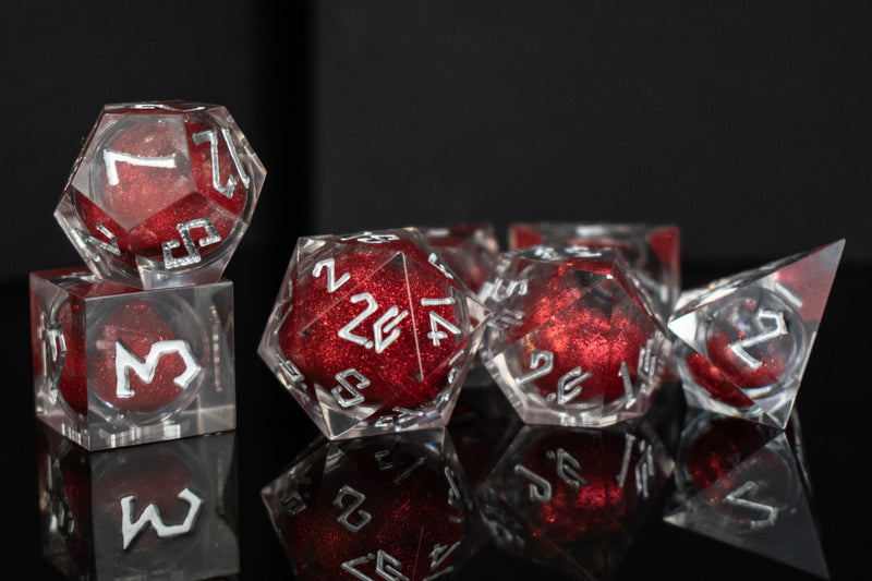 Load image into Gallery viewer, Ruby Slipper Liquid Core Dice Set
