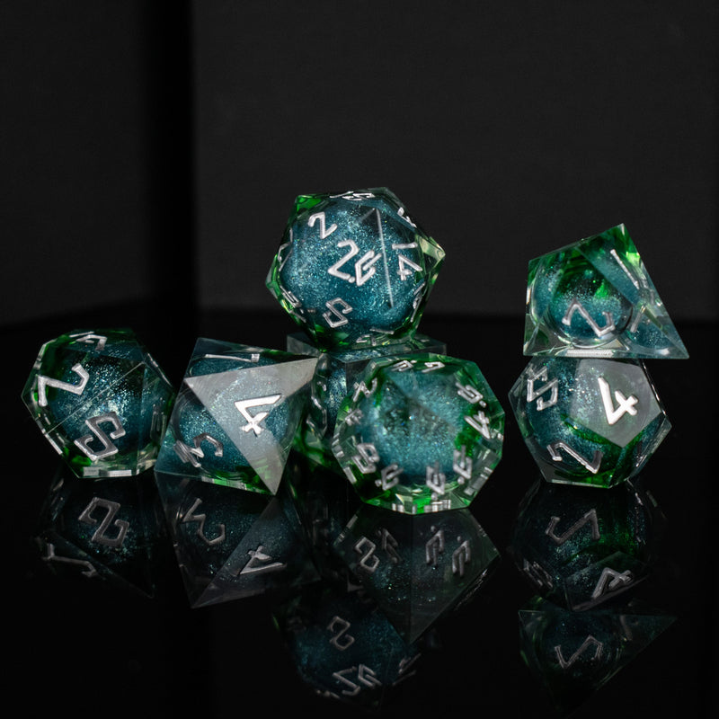Load image into Gallery viewer, Sea Siren Liquid Core Dice Set
