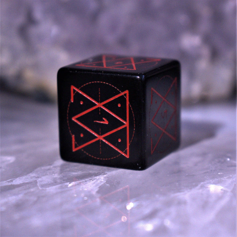 Load image into Gallery viewer, Spellcaster Obsidian Stone Dice Set
