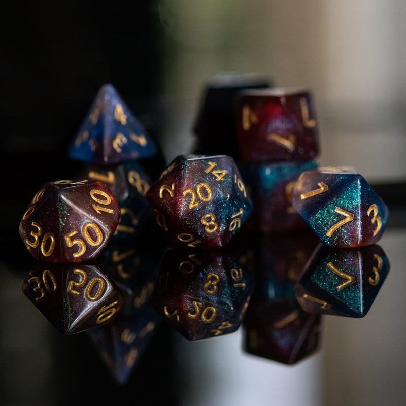 Load image into Gallery viewer, Helix Nebula Acrylic Dice Set
