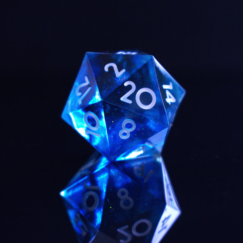 Load image into Gallery viewer, Pulse Wave Sharp-Edged Resin Dice Set
