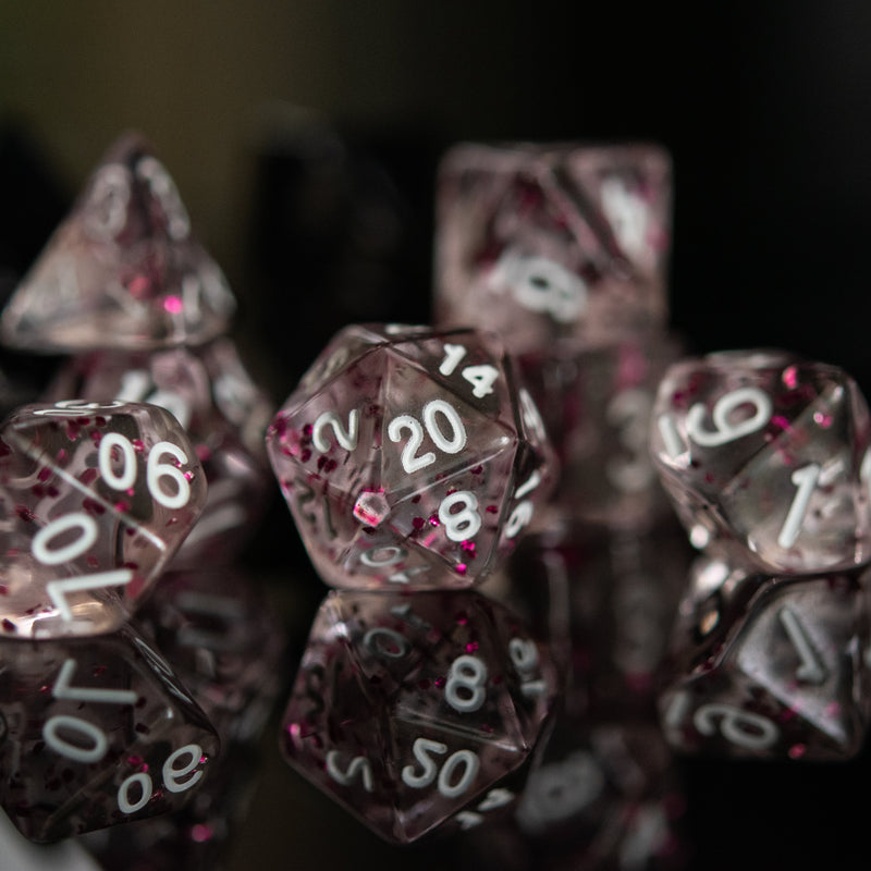 Load image into Gallery viewer, Think Pink Acrylic Dice Set
