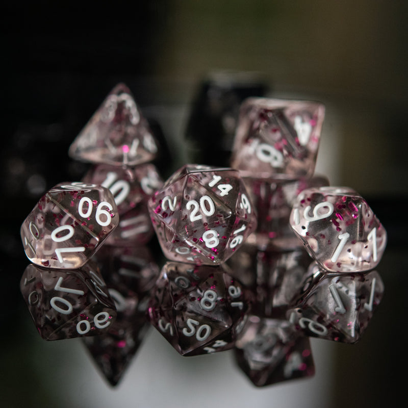 Load image into Gallery viewer, Think Pink Acrylic Dice Set
