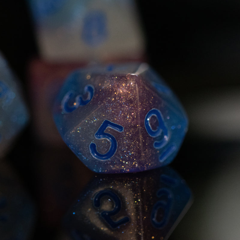 Load image into Gallery viewer, Unicorn Nebula Acrylic Dice Set
