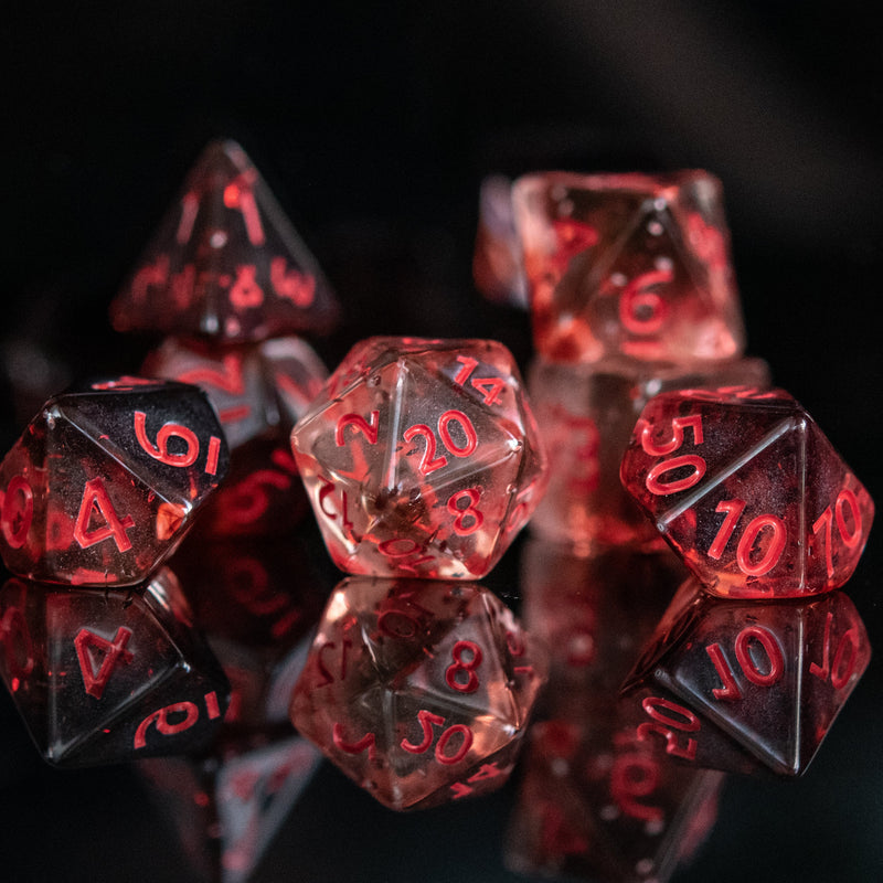 Load image into Gallery viewer, Vampira Acrylic Dice Set
