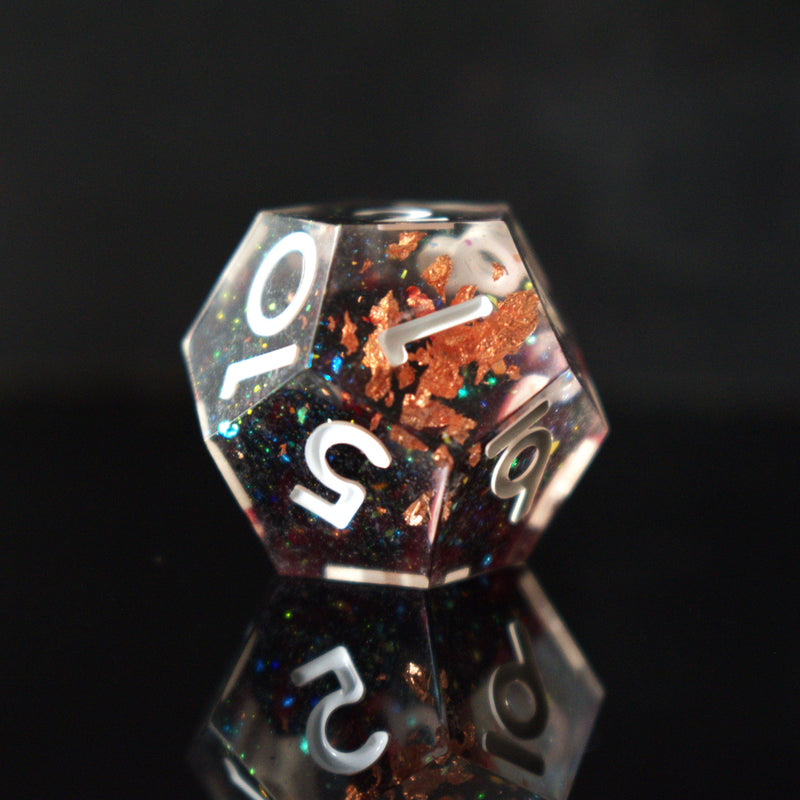 Load image into Gallery viewer, Vampiric Touch Sharp-Edged Resin Dice Set
