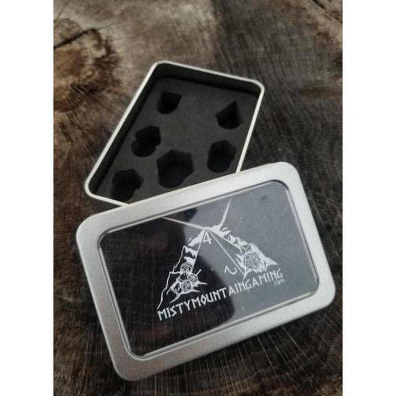 Load image into Gallery viewer, Brushed Silver Sharp-Edged Metal Dice
