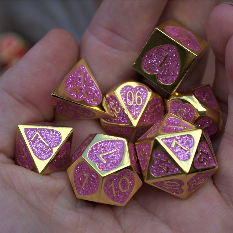 Load image into Gallery viewer, Maiden Lillian&#39;s Heart Metal Dice Set
