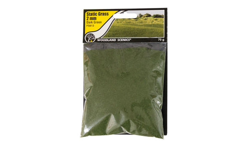 Woodland Scenics Static Grass: Dark Green Bag 2mm